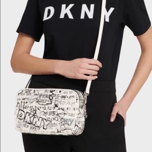 DKNY Women’s Leather Thompson Graffitti Camera
